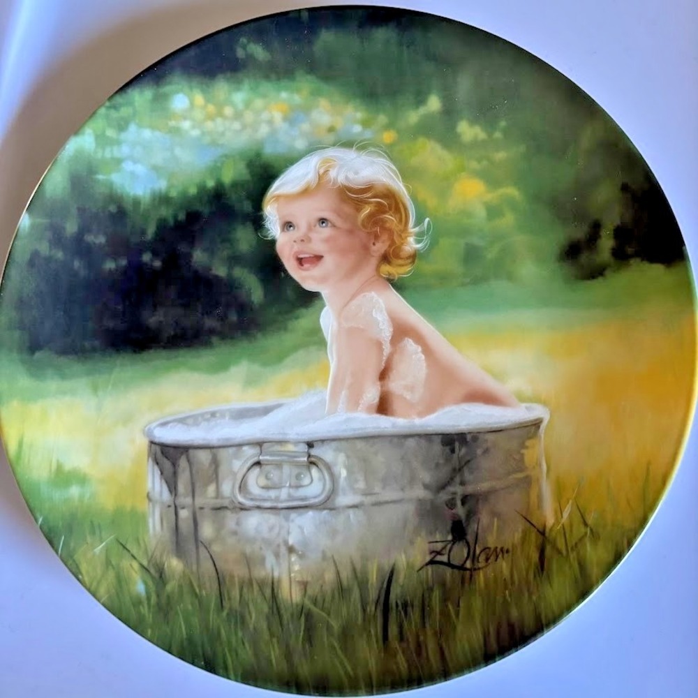 RARE FIND‎ Vintage 1989 Donald Zolan "Summer Suds" Numbered Collector Plate